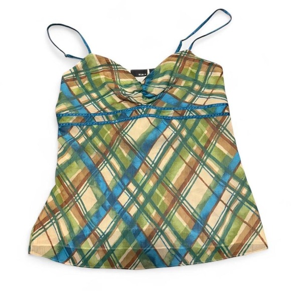 Mixit Tops - Y2K Mix It Plaid Sequin Tank Sz S Mall Core Preppy 2000s Vtg Fairy Coquette